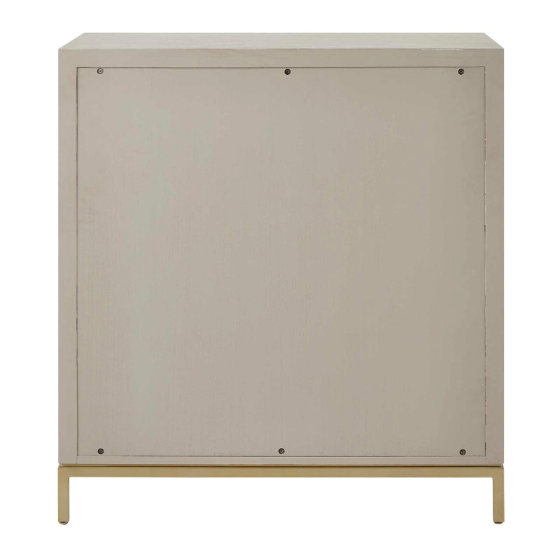 Uttermost Alessia 2-door accent cabinet in light brown wood with sleek design and modern hardware.