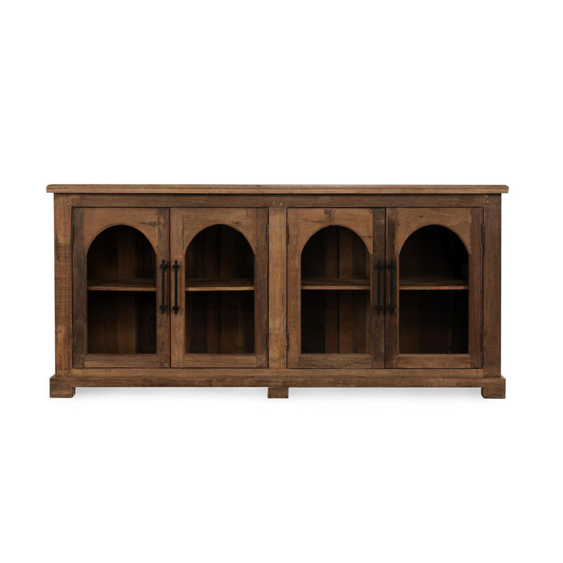 Zion - Wood 4 Door Cabinet - Natural - R&R Furniture Gallery (Fountain Valley, CA)