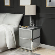 Noralie - 18" End Table With Faux Diamonds - Mirrored - R&R Furniture Gallery (Fountain Valley, CA)