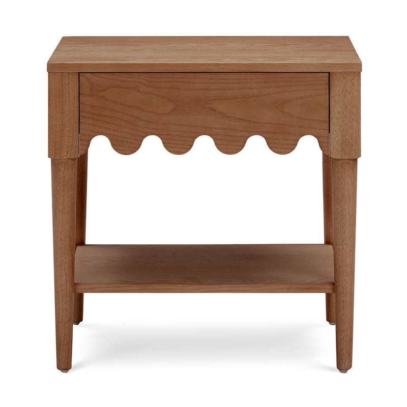 TOV Furniture Oodle accent nightstand with a sleek modern design, featuring a smooth surface and stylish wooden finish.