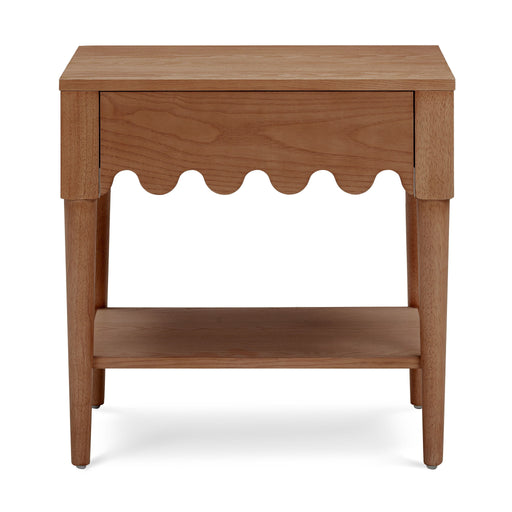 TOV Furniture Oodle accent nightstand with a sleek modern design, featuring a smooth surface and stylish wooden finish.