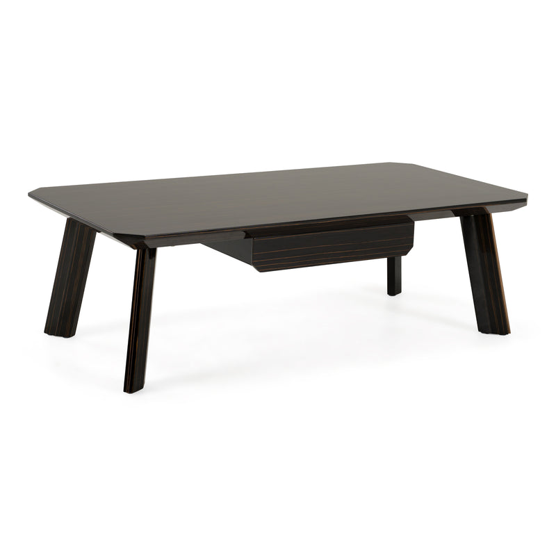Chadwick Modern Ebony & Rosegold Coffee Table — view 3