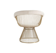 Chandler - Modern Beige Velvet & Gold Dining Chair — view 3