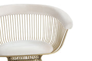 Chandler - Modern Beige Velvet & Gold Dining Chair — view 5