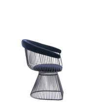 Chandler - Modern Black Velvet & Black Stainless Steel Dining Chair — view 2