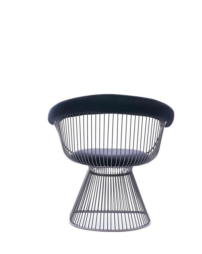 Chandler - Modern Black Velvet & Black Stainless Steel Dining Chair — view 3