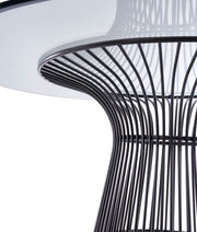 Chandler - Modern Round Glass & Black Stainless Steel Dining Table — view 5