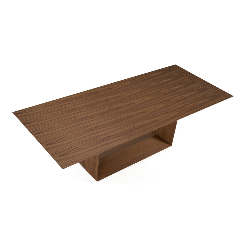 Channa - Modern Walnut 95" Dining Table — view 3