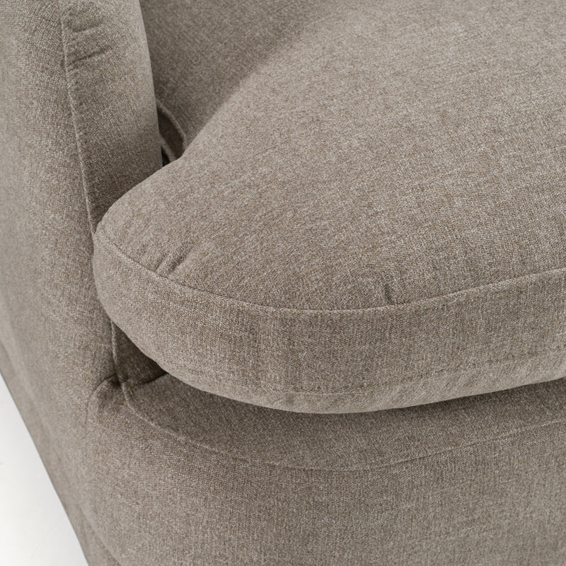 Chantry - Modern Grey Sand Fabric Swivel Accent Chair — view 5