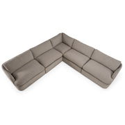 Chantry - Modern Grey Sand Fabric Sectional Sofa