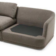 Chantry - Modern Grey Sand Fabric Sectional Sofa — view 4