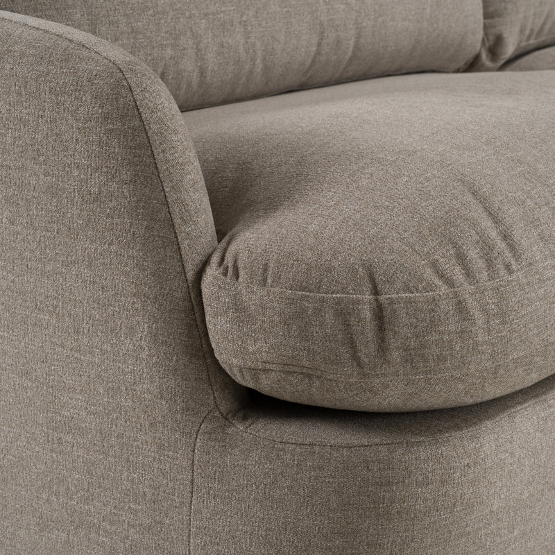 Chantry - Modern Grey Sand Fabric Sectional Sofa — view 5