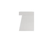 Chelsey- Modern White and Stainless Steel Desk — view 5