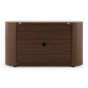 Chelton - Contemporary White Ceramic & Walnut 3-Drawer Dresser — view 4