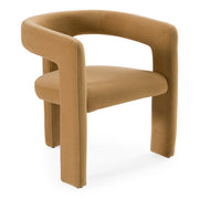 Cherish - Modern Tan Fabric Dining Chair — view 2