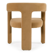 Cherish - Modern Tan Fabric Dining Chair — view 4