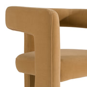Cherish - Modern Tan Fabric Dining Chair — view 5