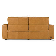 Chevak - Modern Brown Leather Sofa w/ 2 Recliners — view 4