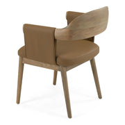 Chinook - Modern Brown Vegan Leather + Buckwheat Ash Dining Chair — view 3