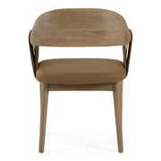 Chinook - Modern Brown Vegan Leather + Buckwheat Ash Dining Chair — view 4