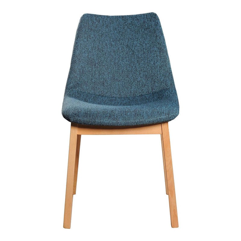 Chrissy - Modern Blue Fabric Dining Chair (Set of 2) — view 5