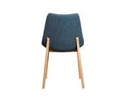 Chrissy - Modern Blue Fabric Dining Chair (Set of 2) — view 2