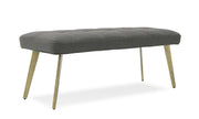Cici - Contemporary Grey & Antique Brass Bench — view 2