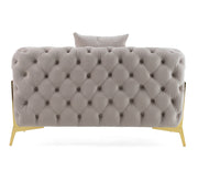 Clarice - Transitional Light Beige Velvet Chair — view 3