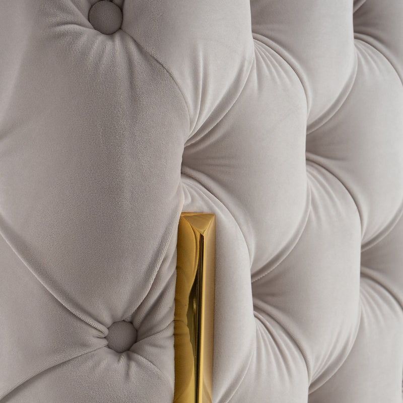 Clarice - Transitional Light Beige Velvet Chair — view 4