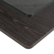 Clarion Modern Grey Elm & Glass Coffee Table — view 2