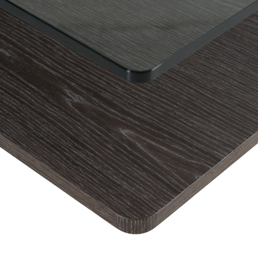 Clarion Modern Grey Elm & Glass Coffee Table — view 2