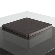 Clarion Modern Grey Elm & Glass Coffee Table — view 3