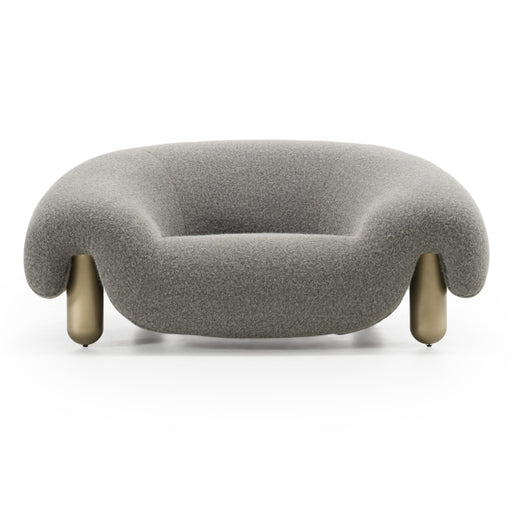 Clarity - Contemporary Grey Fabric Accent Chair — view 2