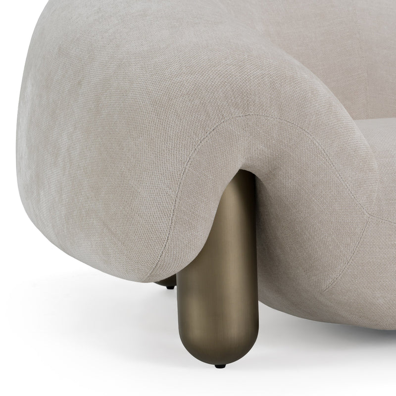 Clarity - Contemporary Light Grey Fabric Accent Chair — view 5