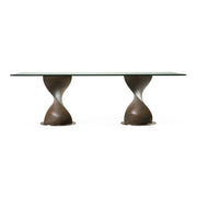 Cleveland - Contemporary Glass and Grey Ash Dining Table — view 4