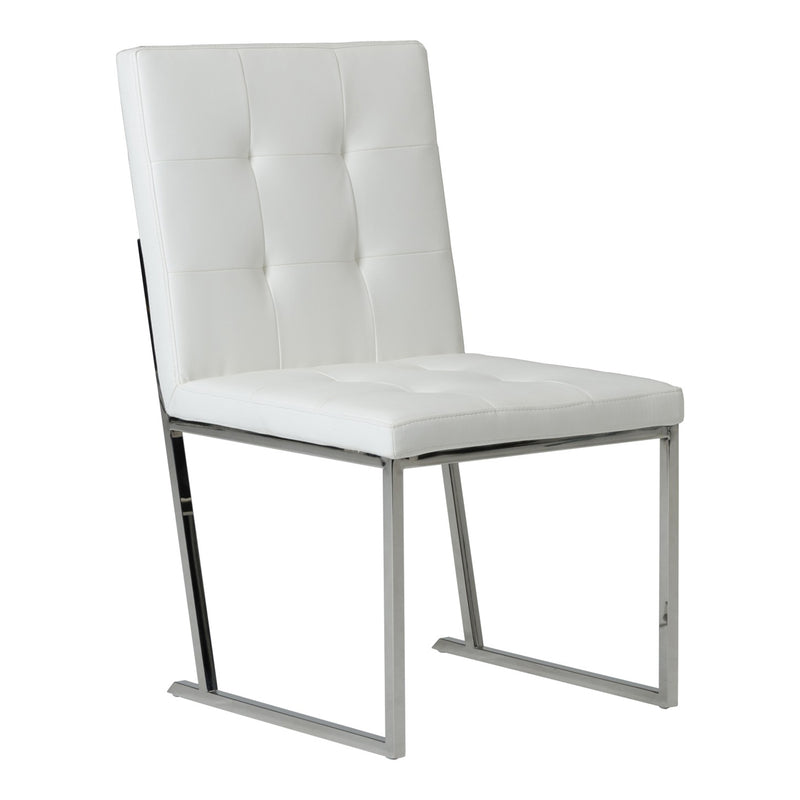 Click - Modern White Leatherette Dining Chair (Set of 2) — view 4
