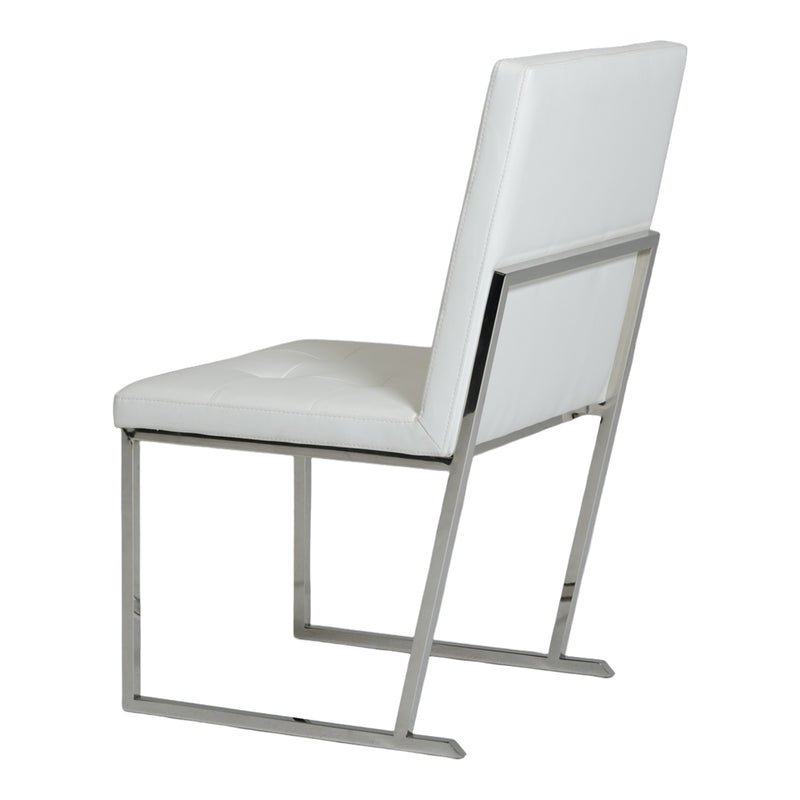 Click - Modern White Leatherette Dining Chair (Set of 2) — view 5