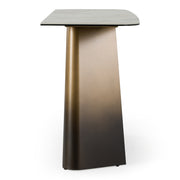 Clifford - Contemporary White Ceramic + Brushed Bronze Console Table — view 5