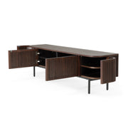 Clifton - Modern Smoked Ash Tall TV Stand — view 4