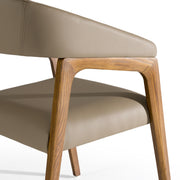 Clive Mid-Century Taupe & Walnut Dining Chair — view 5