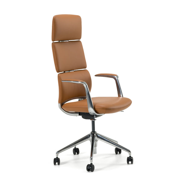 Clyne - Modern Camel Vegan Leather Executive Office Chair