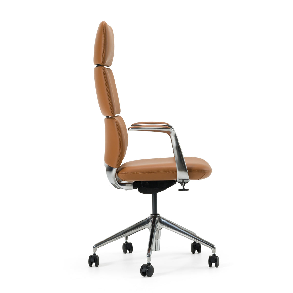 Clyne - Modern Camel Vegan Leather Executive Office Chair — view 2