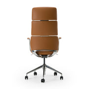 Clyne - Modern Camel Vegan Leather Executive Office Chair — view 3