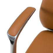 Clyne - Modern Camel Vegan Leather Executive Office Chair — view 4
