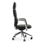 Clyne - Modern Black Vegan Leather Executive Office Chair — view 2
