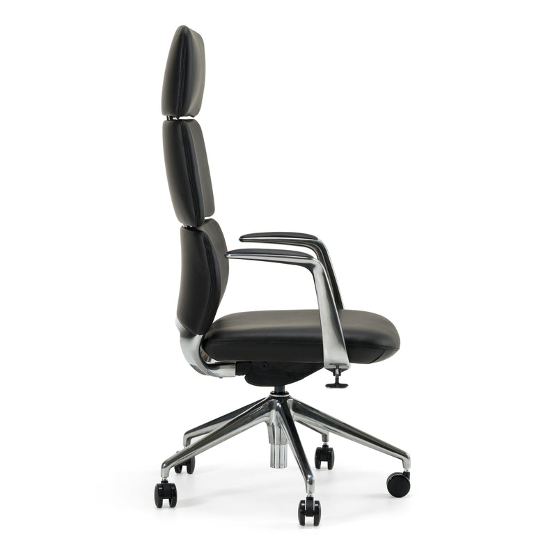 Clyne - Modern Black Vegan Leather Executive Office Chair — view 2