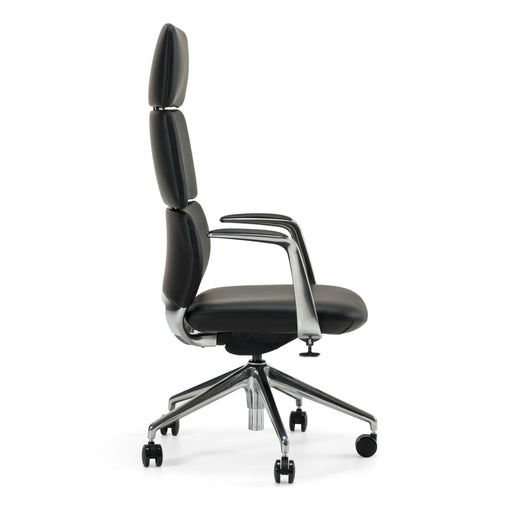 Clyne - Modern Black Vegan Leather Executive Office Chair — view 2