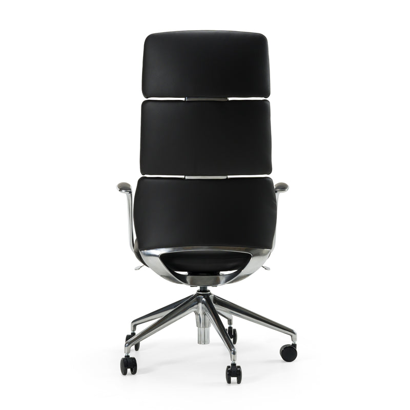 Clyne - Modern Black Vegan Leather Executive Office Chair — view 3