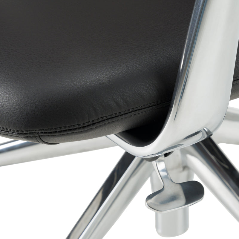Clyne - Modern Black Vegan Leather Executive Office Chair — view 4