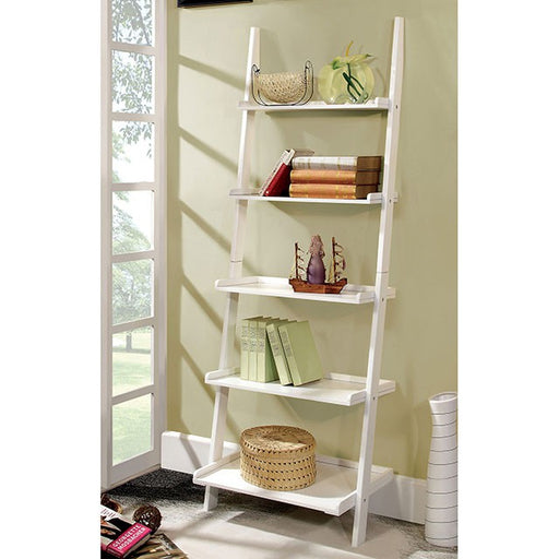 Sion White Ladder Shelf - R&R Furniture Gallery (Fountain Valley, CA)